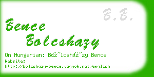 bence bolcshazy business card